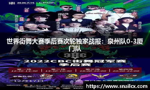 世界街舞大赛季后赛次轮独家战报：泉州队0-3厦门队